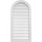 Ekena Millwork Round Top Surface Mount PVC Gable Vent: Functional, w/ 2"W x 1-1/2"P Brickmould Frame, 18"W x 36"H GVPRT18X3602SF - alternate 1